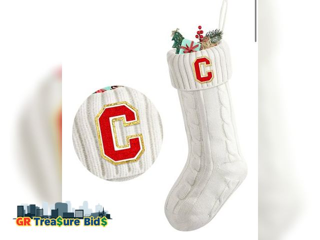 Lot 111-81566 - New Honeysea Letter Stockings for Christmas - 19.68" Family Christmas Stockings Large Christmas Stoc...