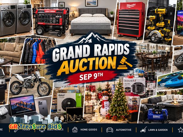 Sep 9th Grand Rapids Automotive, Tech & Home Essentials Auction