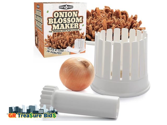 Lot 111-57756 - New The Original Cook's Choice Onion Blossom Maker Set- All-in-One Blooming Set w Core Cutter &amp; ...