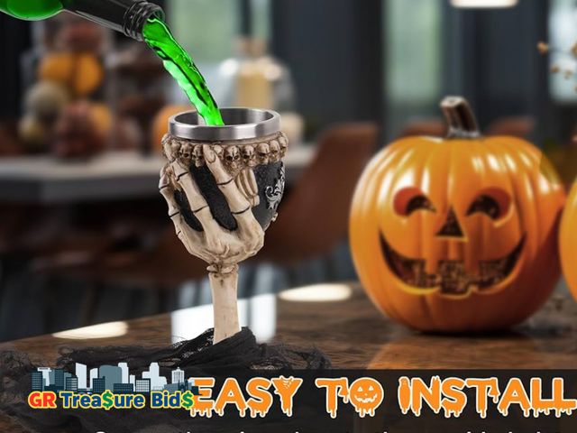 Lot 111-96772 - New MAOYUE Halloween Decorations Indoor Floating Halloween Wine Glass Vintage Hocus Pocus Halloween ...