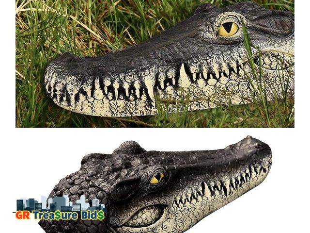 Lot 111-28152 - Floating Alligator Head,Alligator Head Decoy for Pool,Resin Crocodile Head for Swimming Pool and Pon...