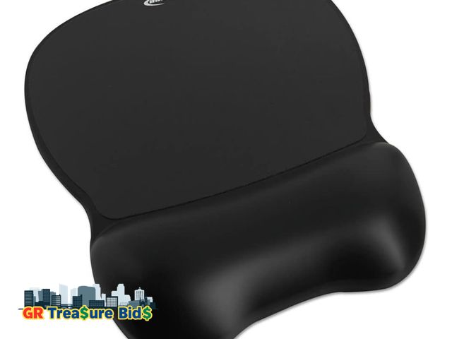 Lot 111-87170 - NEW Innovera Gel Mouse Pad with Wrist Rest, 9.62 x 8.25, Black