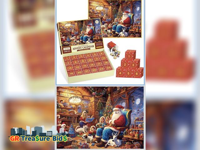 Lot 111-59039 - 1 New Advent Calendar 2026,Countdown 1008 Adult Puzzle,24 Day Christmas Countdown Calendar,Pieces Pu...