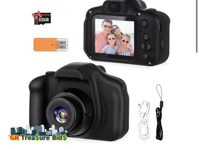 Lot 111-72672 - New Kids Camera,HD Digital Video Camera,Childrens Toys for 3 4 5 6 7 8 9 Year Old Boys/Girls,Selfie ...