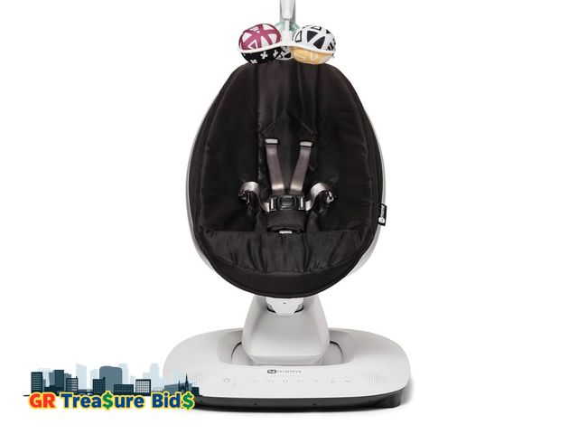 Lot 111-53676 - 4moms MamaRoo Multi-Motion Baby Swing, Bluetooth Enabled with 5 Unique Motions, Black