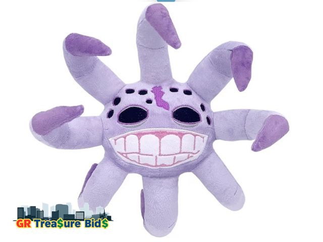 Lot 111-6926 - New Funny Plush Toys, Soft Cute Stuffed Animal Dolls, Birthday Gift for Kids (Purple)