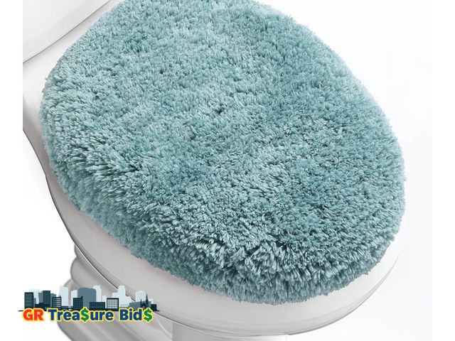 Lot 111-86490 - New Microfiber Elongated Toilet Seat Cover 19.5"x 15" Machine Washable Solid Toilet Lid Cover Adjust...