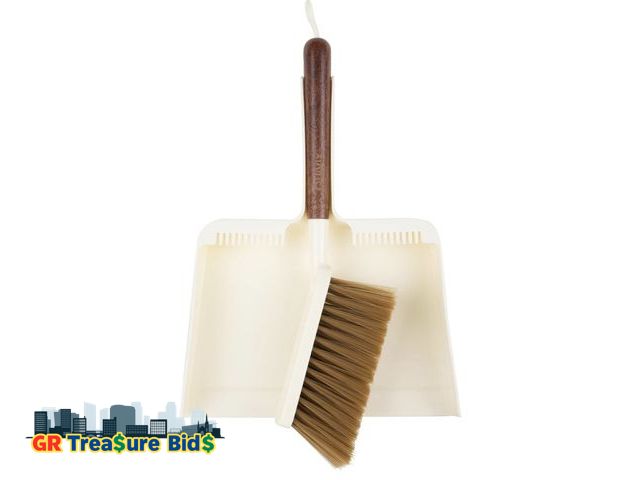Lot 111-55785 - New Hand Broom and Dustpan Set,Portable Small Dustpan and Brush Set with Sapele Wood Handle,Teeth De...