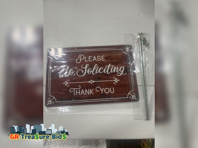 Lot 111-12059 - Signs No Soliciting Yard Sign, No Soliciting Sign for Yard Collocation Door Sign Private Drive No Tr...