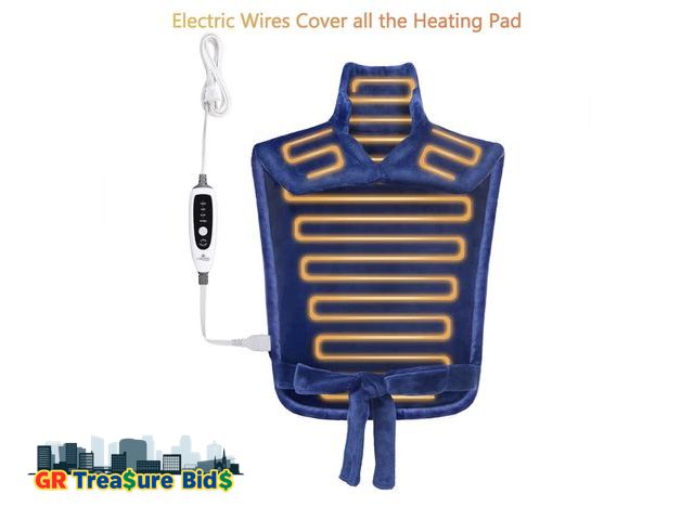 Lot 111-96383 - New CAROMIO Heating Pad for Neck and Shoulders Back Pain Relief, Electric Weighted Heating Pads with...