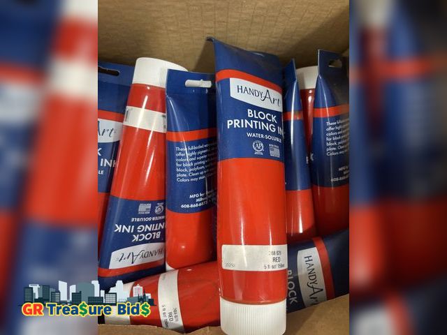Lot 111-87740 - Lot of 24 Handy Art 308-040 Water Soluble Block Printing Ink Tube, Blue, 5-Ounce