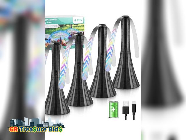 Lot 111-52221 - Fly Fans for Tables Rechargeable, Flies Fan to Keep Flies Away by Soft Blades, Food Fans for Camping...