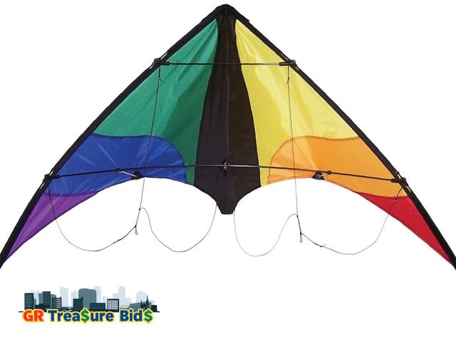 Lot 111-30739 - New Aurora Kite 48-inch Stunt Kite, Dual Line, Framed Kites for Beginner to Intermediate Sport Kite ...