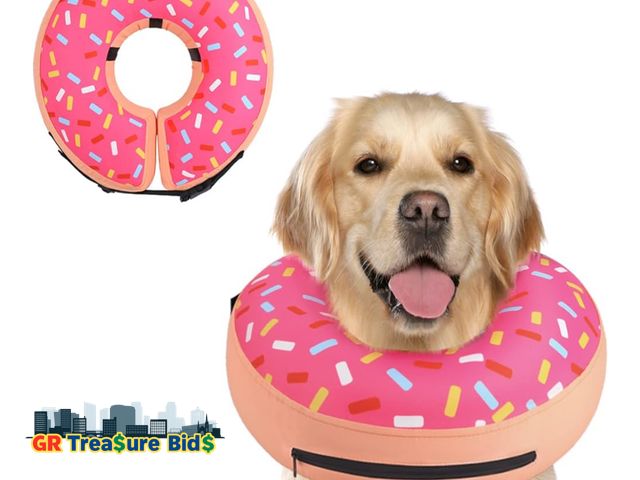 Lot 111-42675 - Supet Inflatable Dog Cone Collar Alternative After Surgery, Dog Neck Donut Collar Recovery E Collar,...