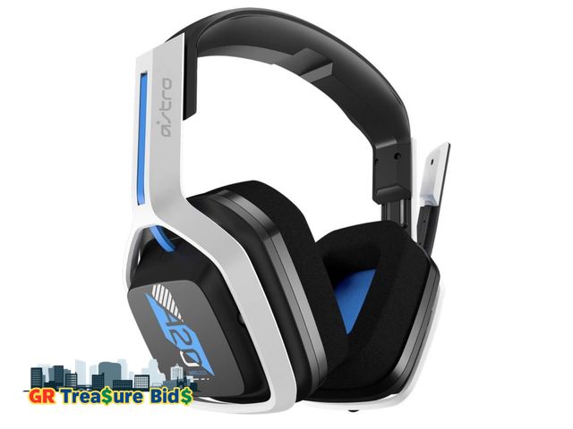 Lot 111-94053 - $80 Retail ASTRO Gaming A20 Wireless Headset Gen 2 for PlayStation 5/4, PC &amp; Mac - White/Blue, W...