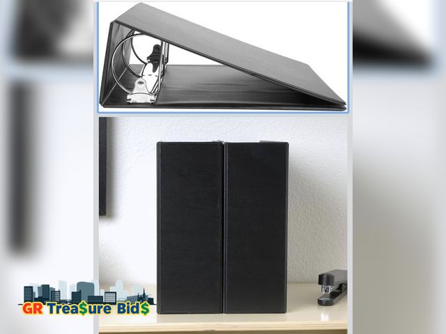 Lot 111-52701 - 3 boxes each one 8 pack New  Dark blue 3-Ring Binders, 3", Slant D-Ring, Durable, EPI Premium, Heavy...