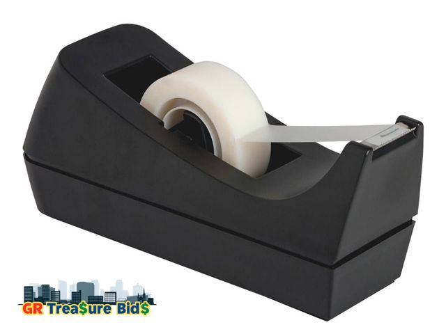 Lot 111-10103 - Business Source Black Desktop Tape Dispenser with 1-Inch Core