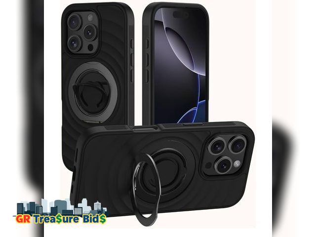 Lot 111-91811 - Magnetic Ring Stand for iPhone 16 pro max Case Black