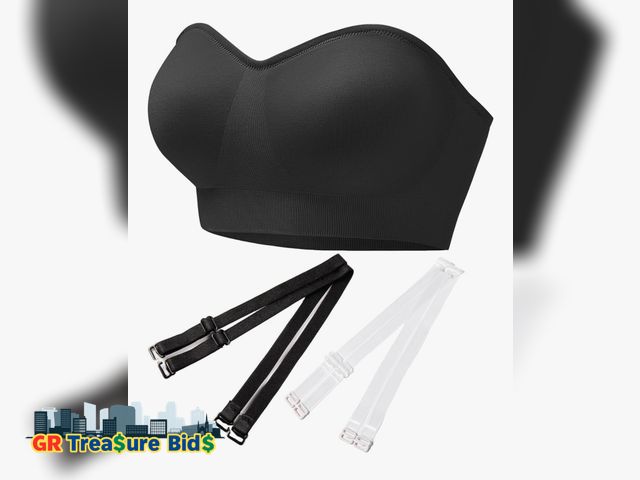 Lot 111-55023 - PRETTYWELL Strapless Bras for Women Padded Bandeau Bra Non-Slip Wireless Comfort Seamless Tube Top B...