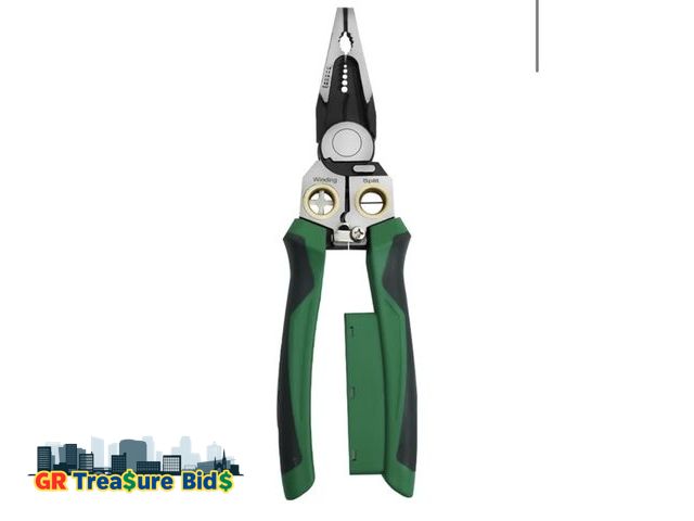 Lot 111-82772 - New 8-in-1 Multi-Function Wire Stripper, 9 Inch Electrician Wire Stripping Pliers with Voltage Teste...