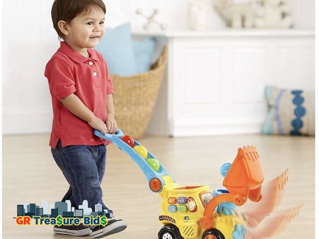 Lot 111-87952 - VTech Pop-a-Balls Push and Pop Bulldozer, Yellow