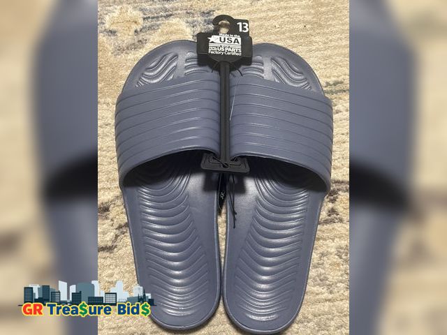 Lot 111-52785 - New Adult Shower Slide Sandal Size 13 gray color