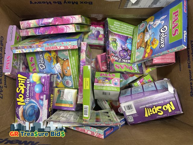 Lot 111-80737 - Bulk Lot of Easter Egg Decorating Kits &amp; Accessories – PAAS, Deluxe, Color Whips, No-Spill &amp;...