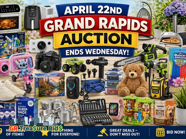April 22nd Grand Rapids, Tech & Home Essentials Auction