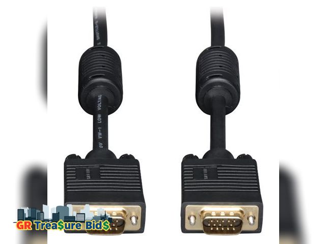 Lot 111-85575 - New Tripp Lite VGA Coax Monitor Cable, High Resolution cable with RGB coax (HD15 M/M) 10-ft.(P502-01...