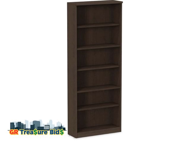 Lot 111-46600 - Alera ALE Valencia Series Bookcase, Six-Shelf, 31 3/4w x 14d x 80 3/8h, Espresso