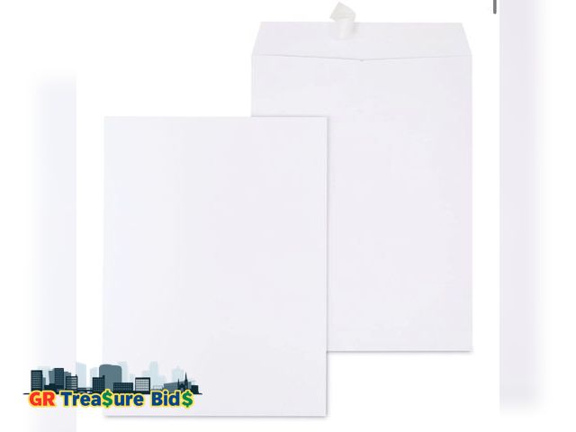 Lot 111-12825 - Universal EasyClose Catalog Envelope, #10 1/2, Square Flap, Self-Adhesive Closure, 9 x 12, White, 25...