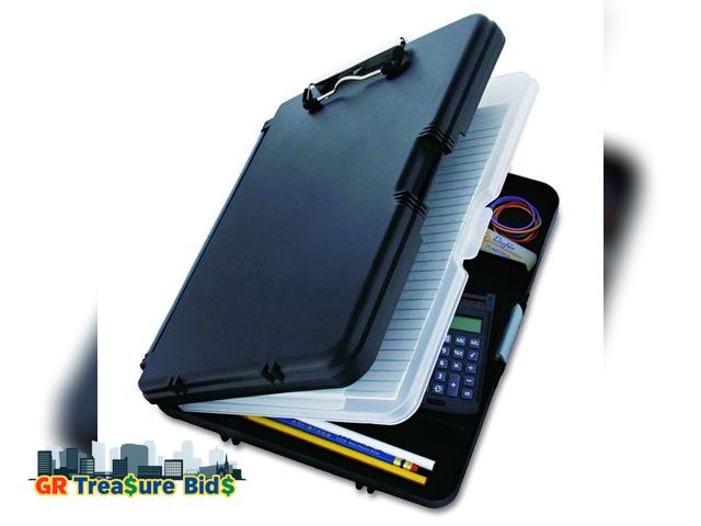 Lot 111-68371 - Saunders WorkMate II 00552 Plastic Storage Clipboard - Grey, Letter Size Plastic Form Holder, 8.5in ...