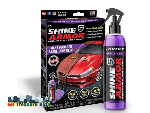 Lot 111-57115 - SHINE ARMOR Fortify Quick Coat High Performance Ceramic Coating, Car Wax Spray, Hydrophobic Top Coat...
