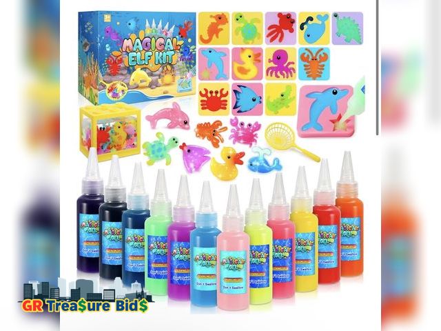 Lot 111-83627 - New MDINGTD Magic Water Elf Toy Kit, DIY Magical Gel Art Crafts Kits with 6 Gels and 6 Molds, Make Y...