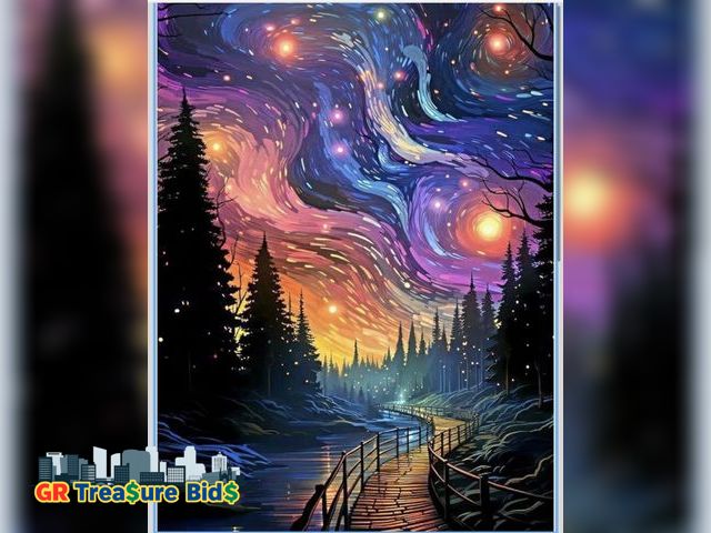 Lot 111-862202 - New Starry Sky Diamond Painting Kits for Adults - Starry Night Diamond Art Kits for Adults, Round 5D...