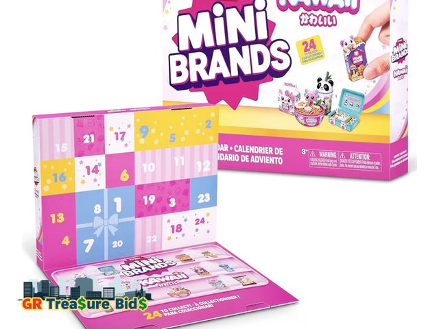 Lot 111-7757 - New $65 Mini Brands Kawaii Advent Calendar by ZURU, Collectible Seaonal Toys for Girls