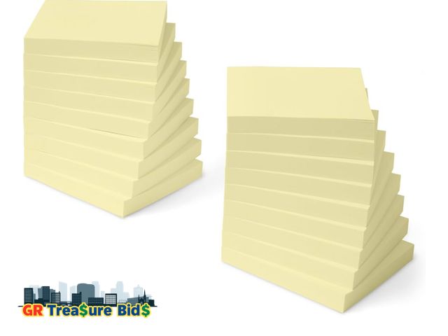 Lot 111-94435 - Lot of 6 7.62cm x 7.62cm, Yellow Sticky Notes
