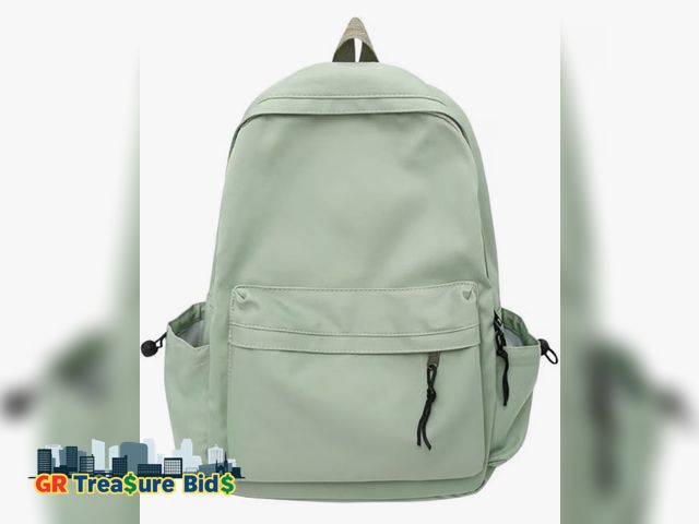 Lot 111-45716 - New Backpack Basic Office Laptop Travel Outdoor Lightweight School Children Preppy (Sage Green)