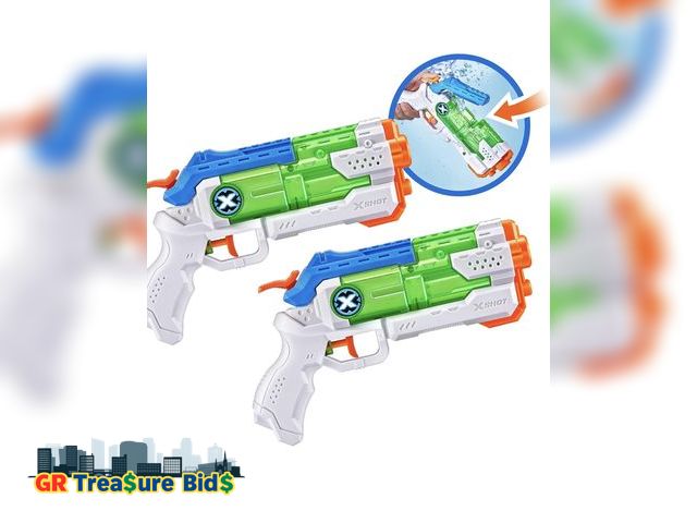 Lot 111-52399 - XSHOT Water Warfare Micro Fast-Fill Water Blaster (2 Pack) by ZURU with Struggle Free Packaging, Sum...