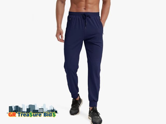 Lot 111-27877 - New Men's Athletic Jogging Hiking Pants Lightweight Quick Dry Pants Gym Running Sweatpants Workout w...