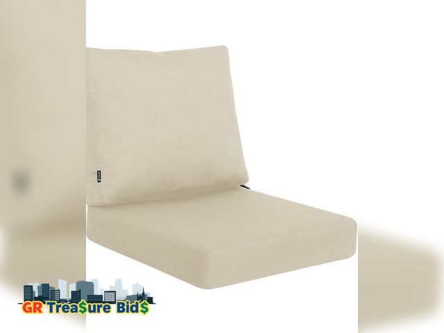 Lot 111-52417 - New Favoyard Outdoor Deep Seat Cushion Set, 22 x 22 Inch Rainproof &amp; 3-Year Fade Resistant Patio...