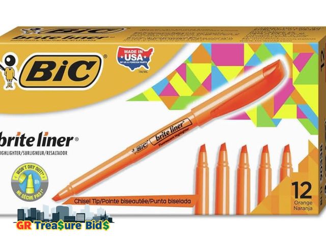 Lot 111-96793 - Brite Liner Highlighter Chisel Tip Fluorescent Orange Ink 5 Dozen