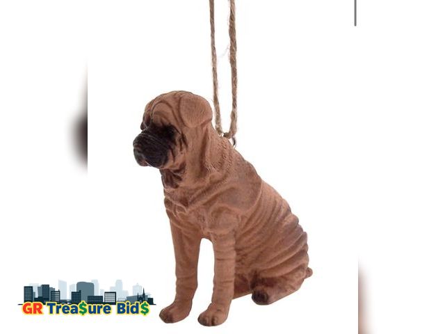 Lot 111-64477 - New Cozy Brown Shar-Pei Hanging Christmas Ornament, Unique Hanging Dog Ornament, Gift for Dog Lovers...