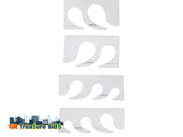 Lot 111-51457 - Luzhengyang 4X Quilting Rulers Free Motion Quilt Making Template - Unique Grid Sew Stencil | Essenti...