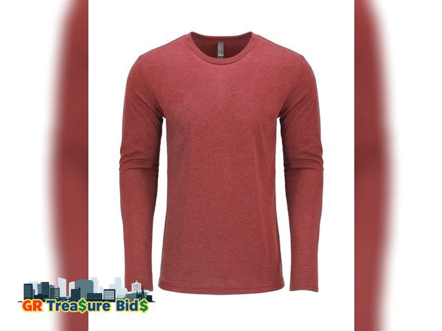 Lot 111-44969 - New Next Level 6071 Men's Tri-Blend Long-Sleeve Crew Large