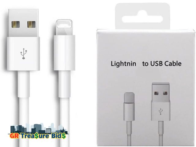 Lot 111-24680 - 3 Pack Apple Original Charger [Apple MFi Certified] Lightning to USB Cable Compatible iPhone Xs Max/...