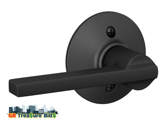 Lot 111-73633 - Schlage F170 LAT 622 Latitude Single Dummy Door Lever, Matte Black