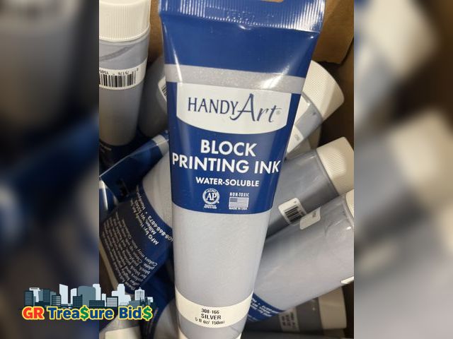 Lot 111-30548 - Lot of 24 Handy Art 308-040 Water Soluble Block Printing Ink Tube, 30548, Silver,5-Ounce