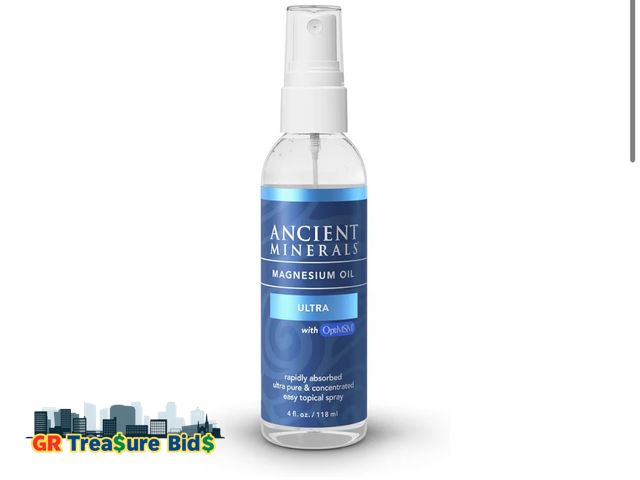 Lot 111-76262 - New Ancient Minerals Ultra Magnesium Oil Spray with MSM - a Pure Zechstein Topical Magnesium Chlorid...