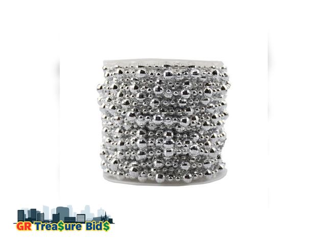 Lot 111-18813 - BoJia Pearl Bead Roll Faux Pearls Beads String by The Roll Faux Crystal Beads Garland 50ft ABS Cutta...